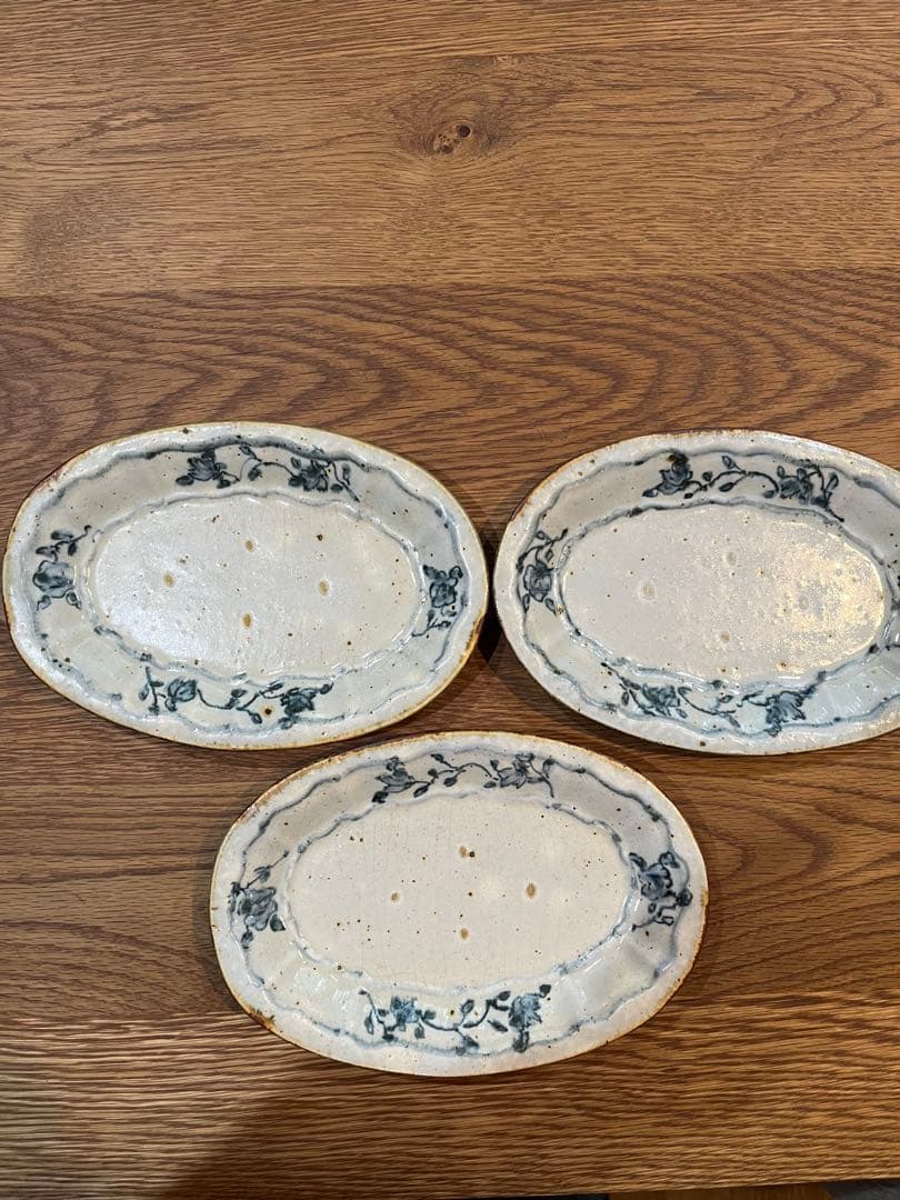 コウホ窯　市野吉記　楕円形皿 3枚セット