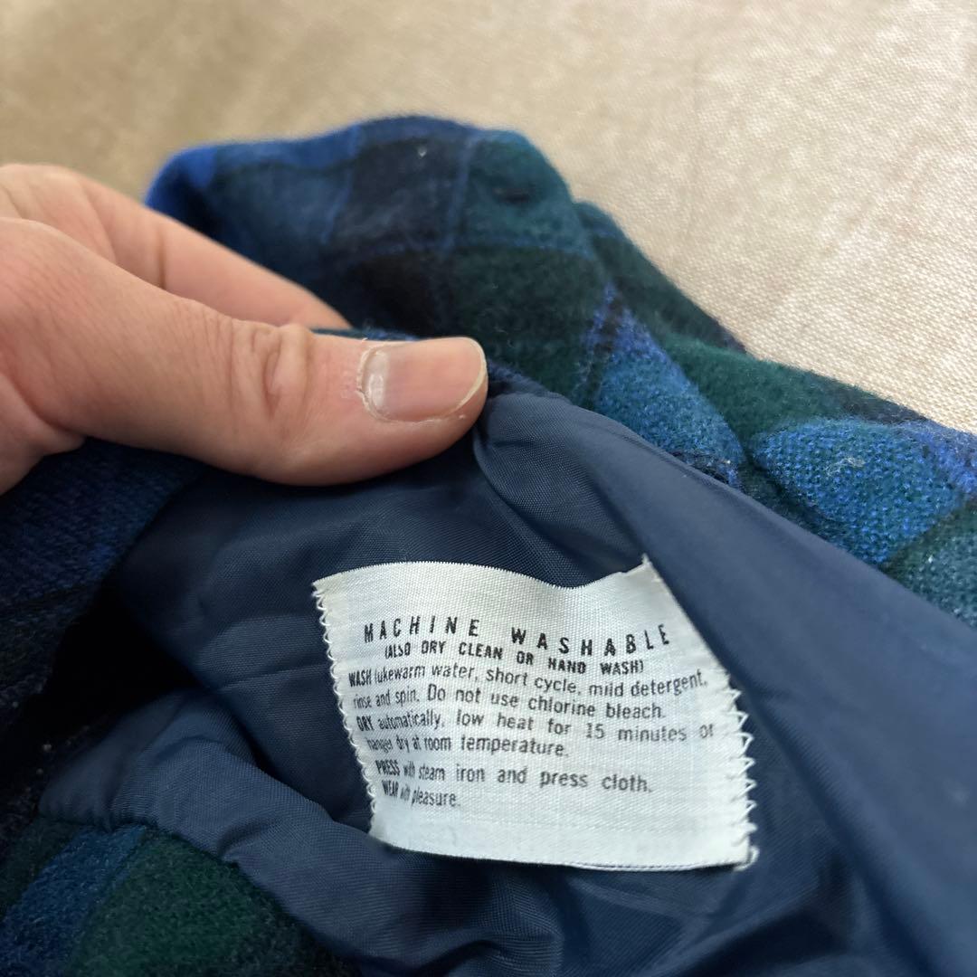 Pendleton Mサイズ ネルシャツ 青緑チェック