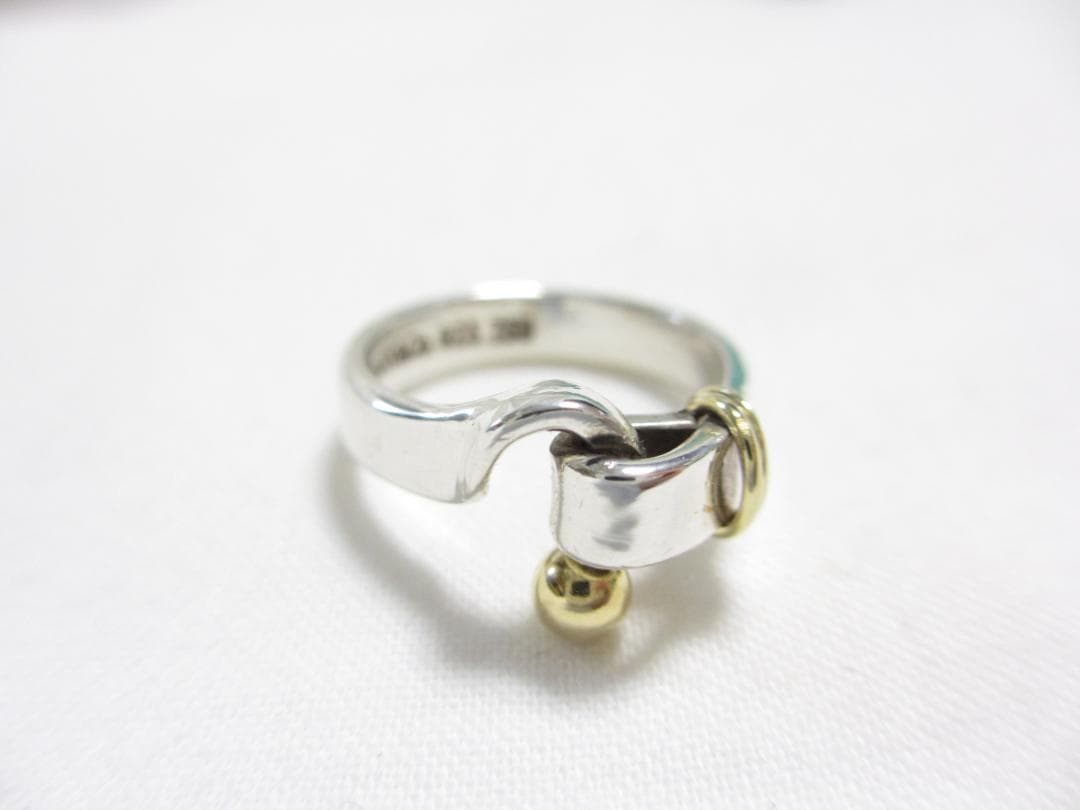 ★ TIFFANY&Co. リング K18YG　シルバー925　8号　磨き済み