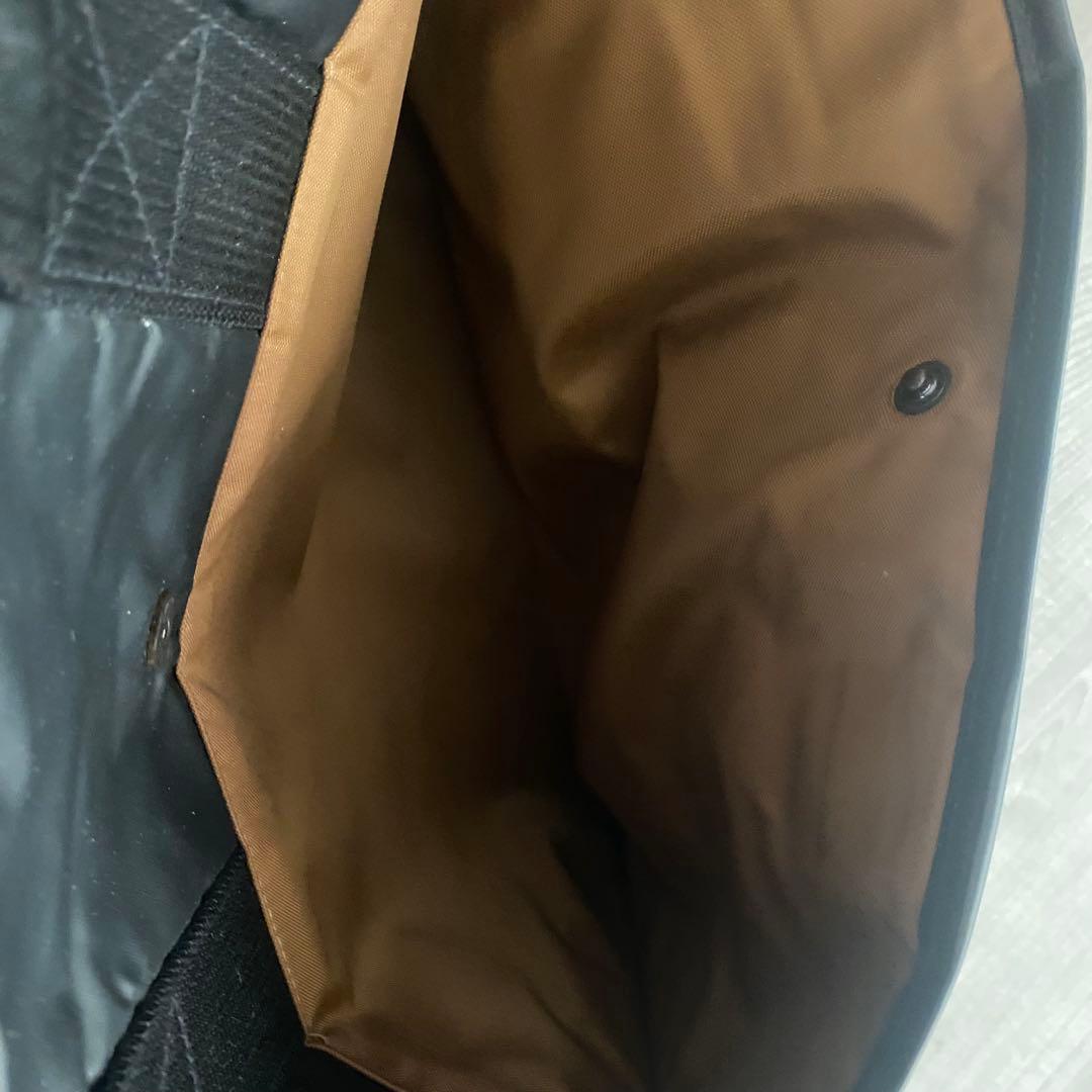 人気⭐️ほぼ未使用⭐️ハンティングワールド トートバッグ バチュークロス 黒 A4可