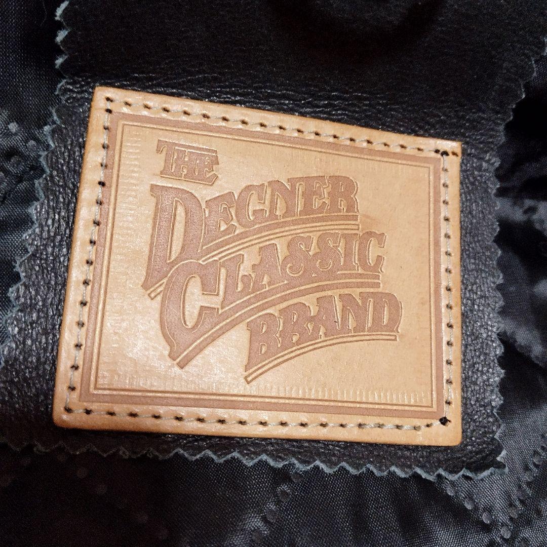 デグナー　ライダースジャケット　ブラック　牛革　ワッペン　キルティング　XL