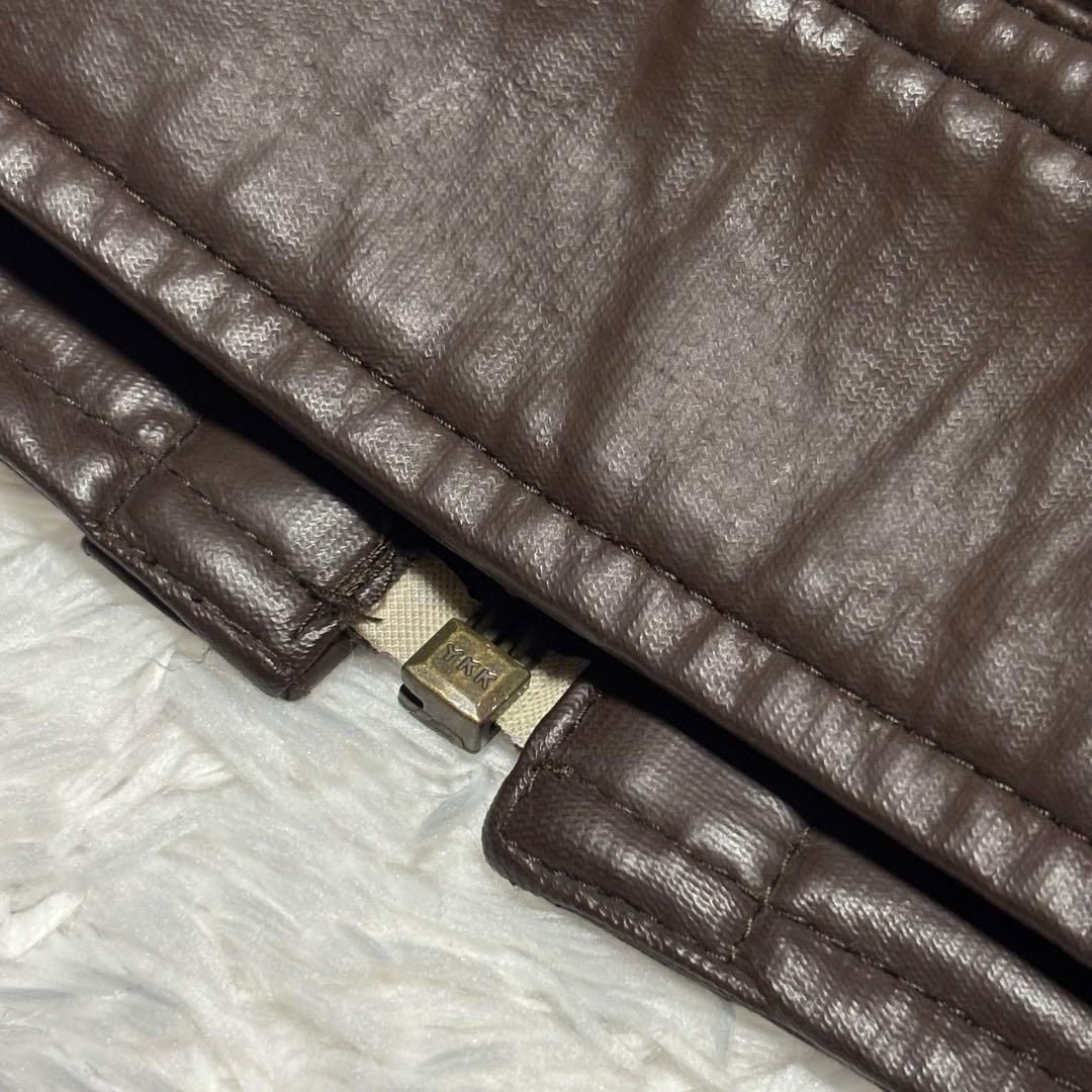 希少 00s y2k アディダス トラックジャケット 異素材 切替 ブラウン