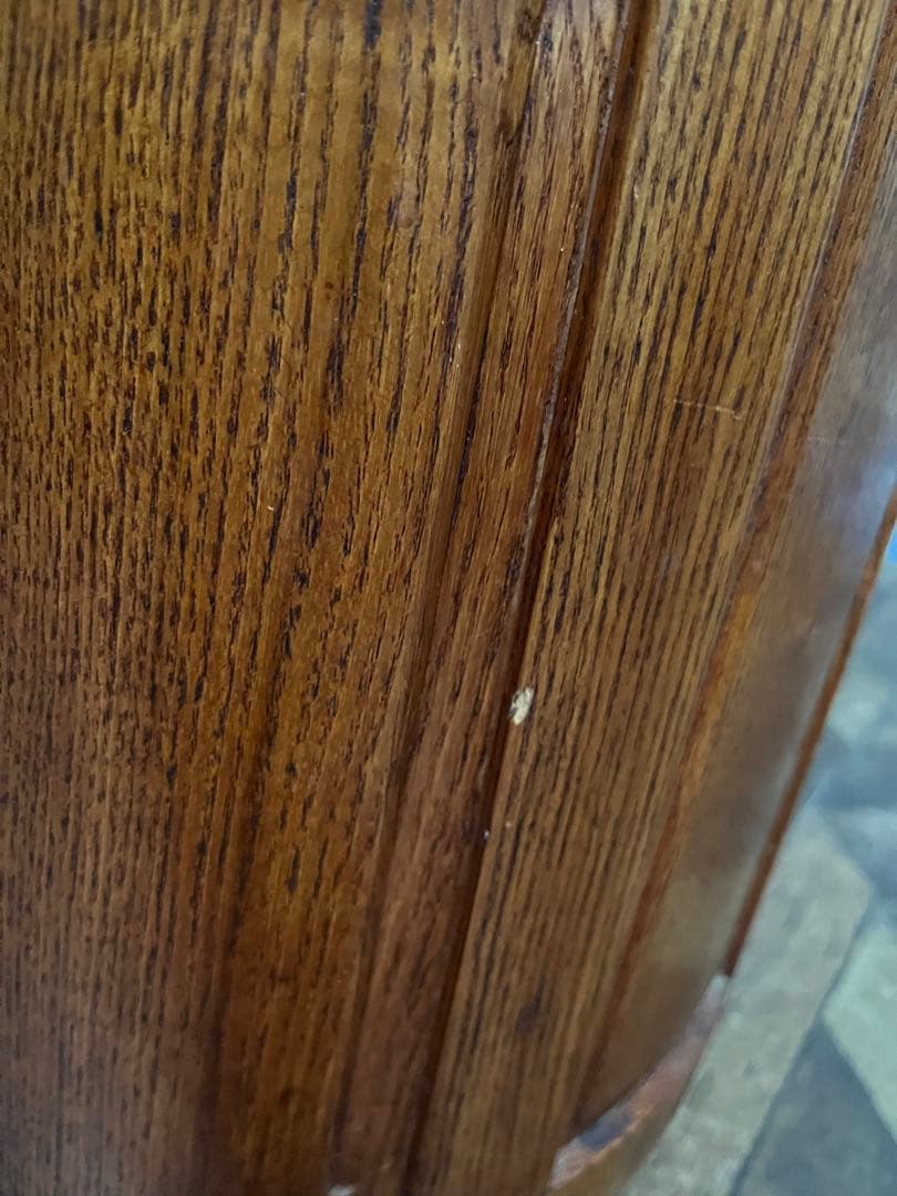 李朝家具 収納付き丸型スツール インテリア サイドテーブル けやき アンティーク