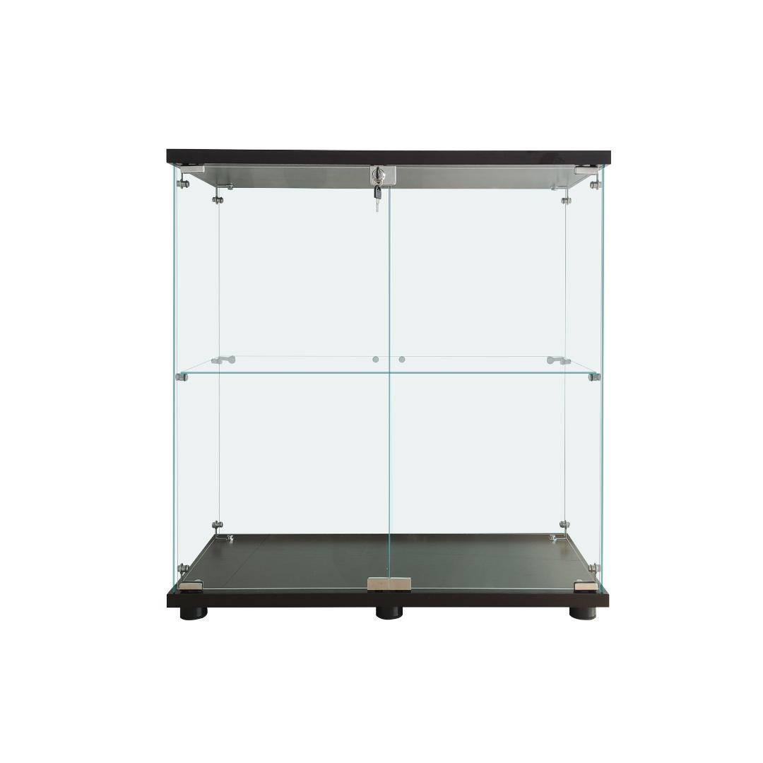 【新品】フィギュアケース 2段ワイド ブラックコレクションケース ガラス 棚