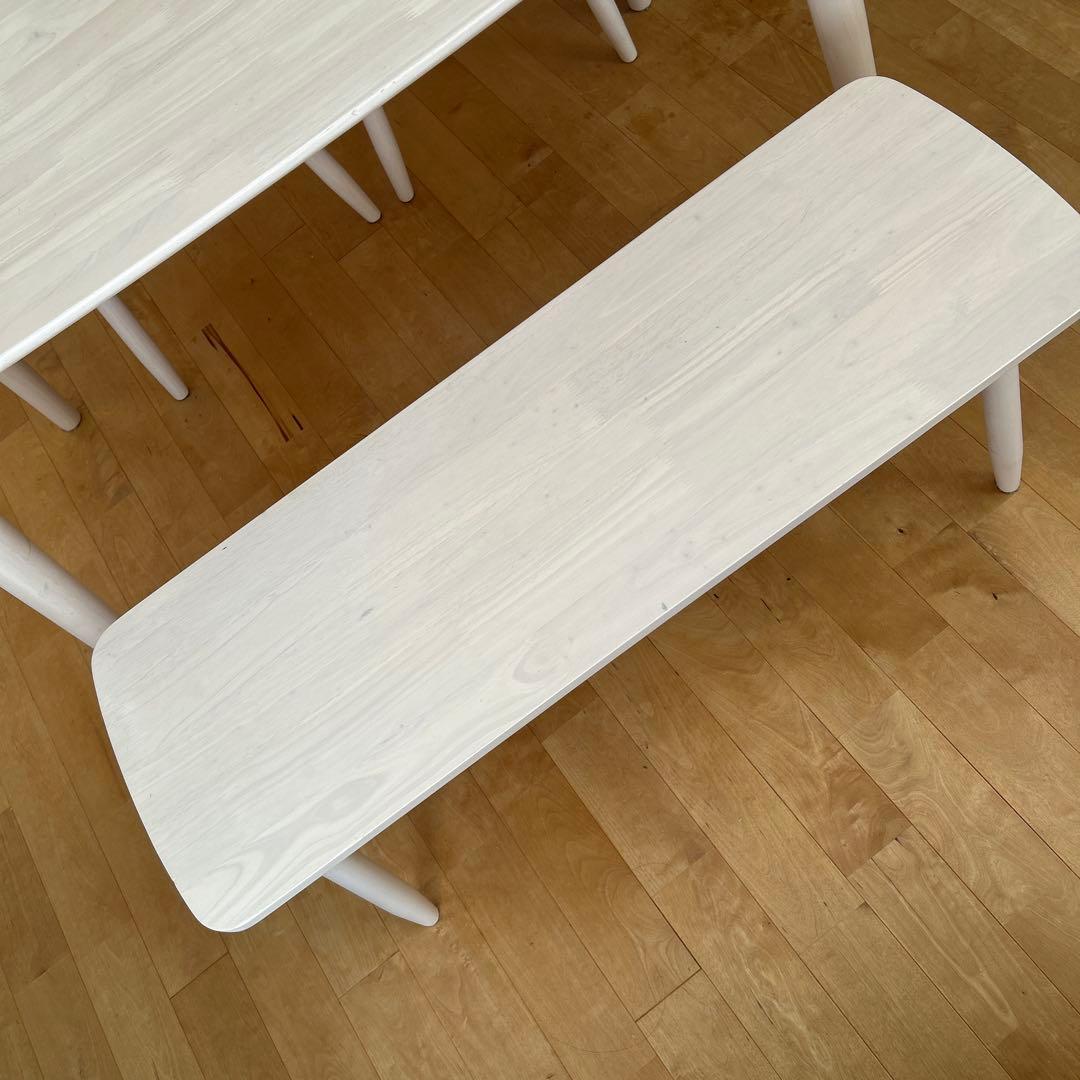 【U1】ニトリダイニングテーブルセット　ホワイト木製