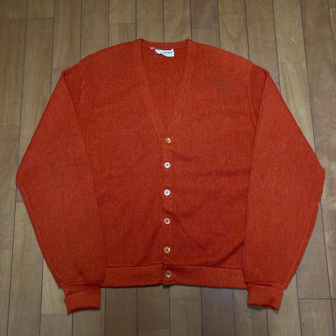 60s 70s USA製 PURITANアルパカ混 アクリル カーディガン