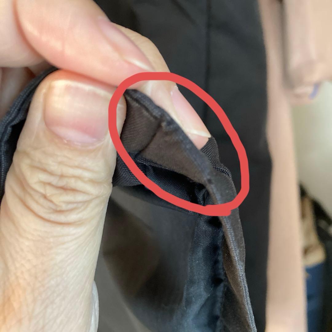 補修跡有り　atelier naruse コットンナイロン中綿コート　黒