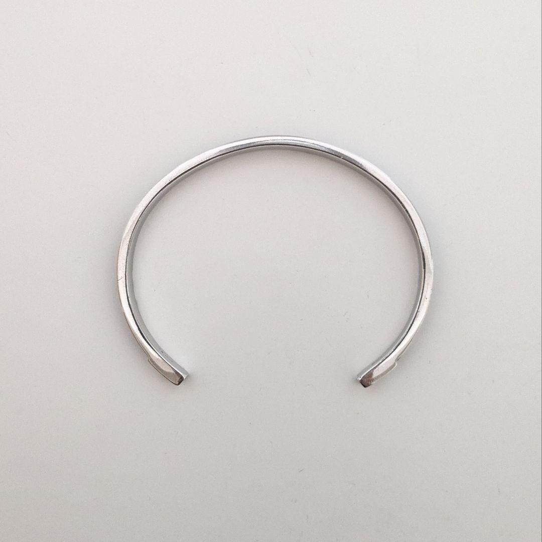 美品 希少 GUCCI グッチ レザー シルバー バングル ブレスレット