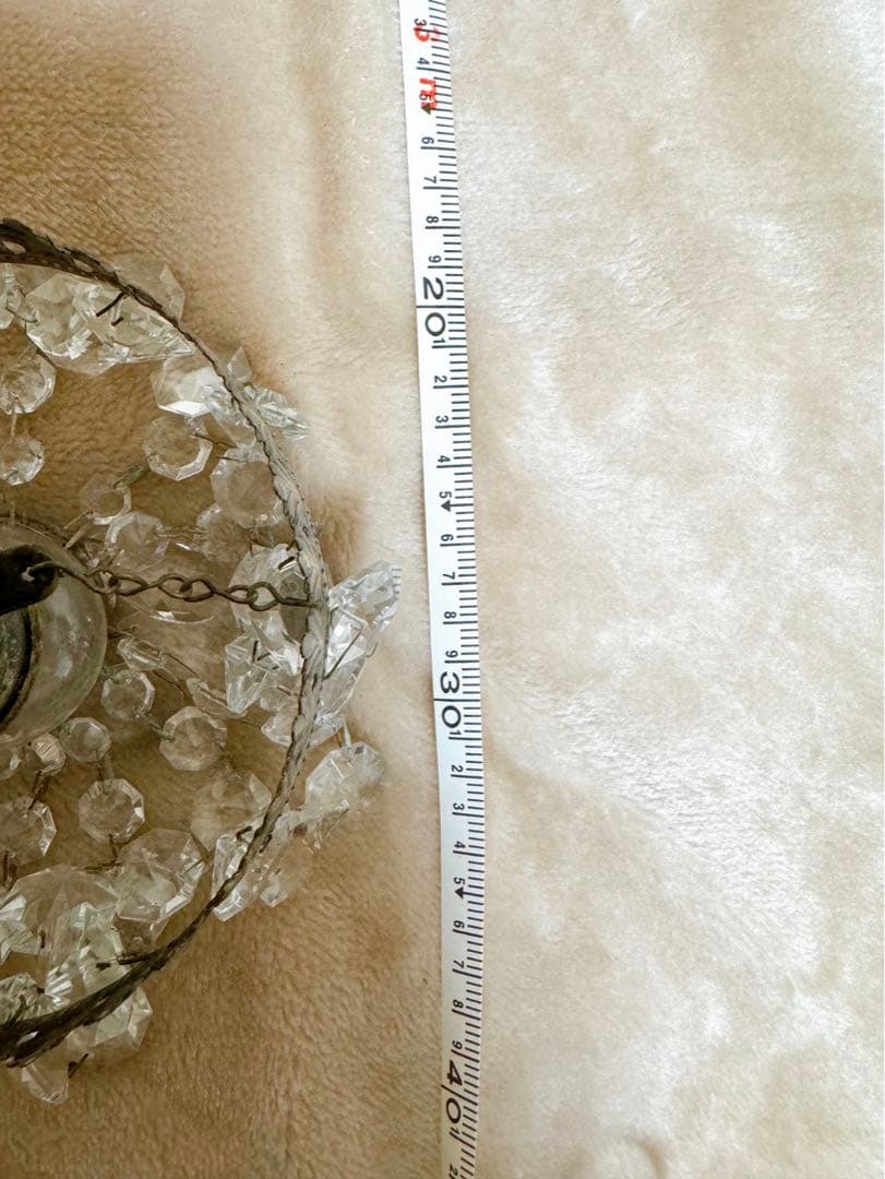 ローラアシュレイ　ガラスシェード　シャンデリア　アンティーク