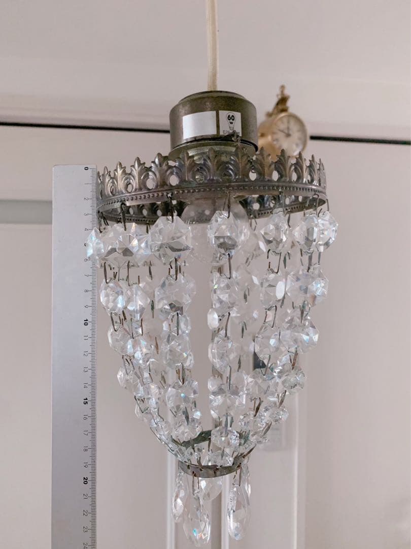 ローラアシュレイ　ガラスシェード　シャンデリア　アンティーク