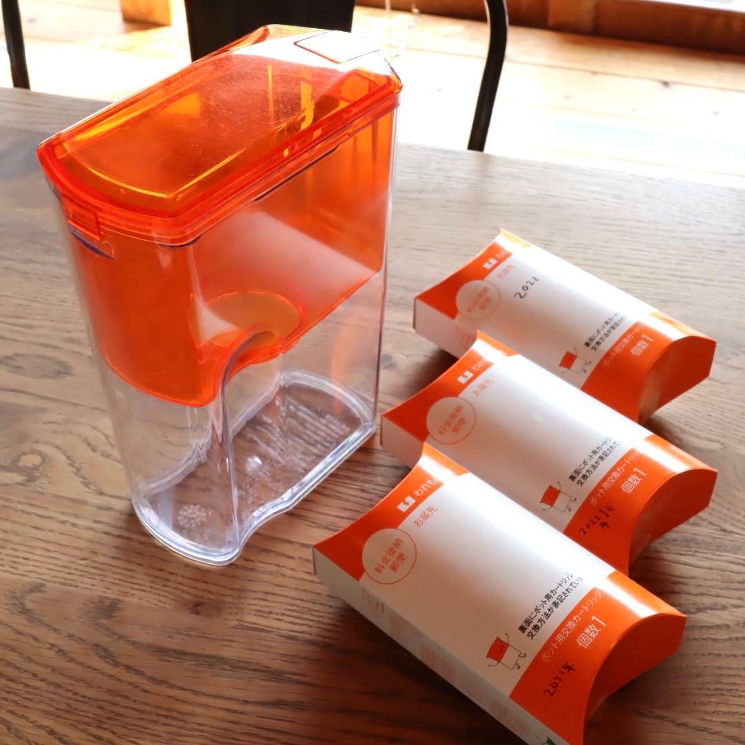 ガイアの水135 ポット型浄水器 専用カートリッジ3個セット＋本体