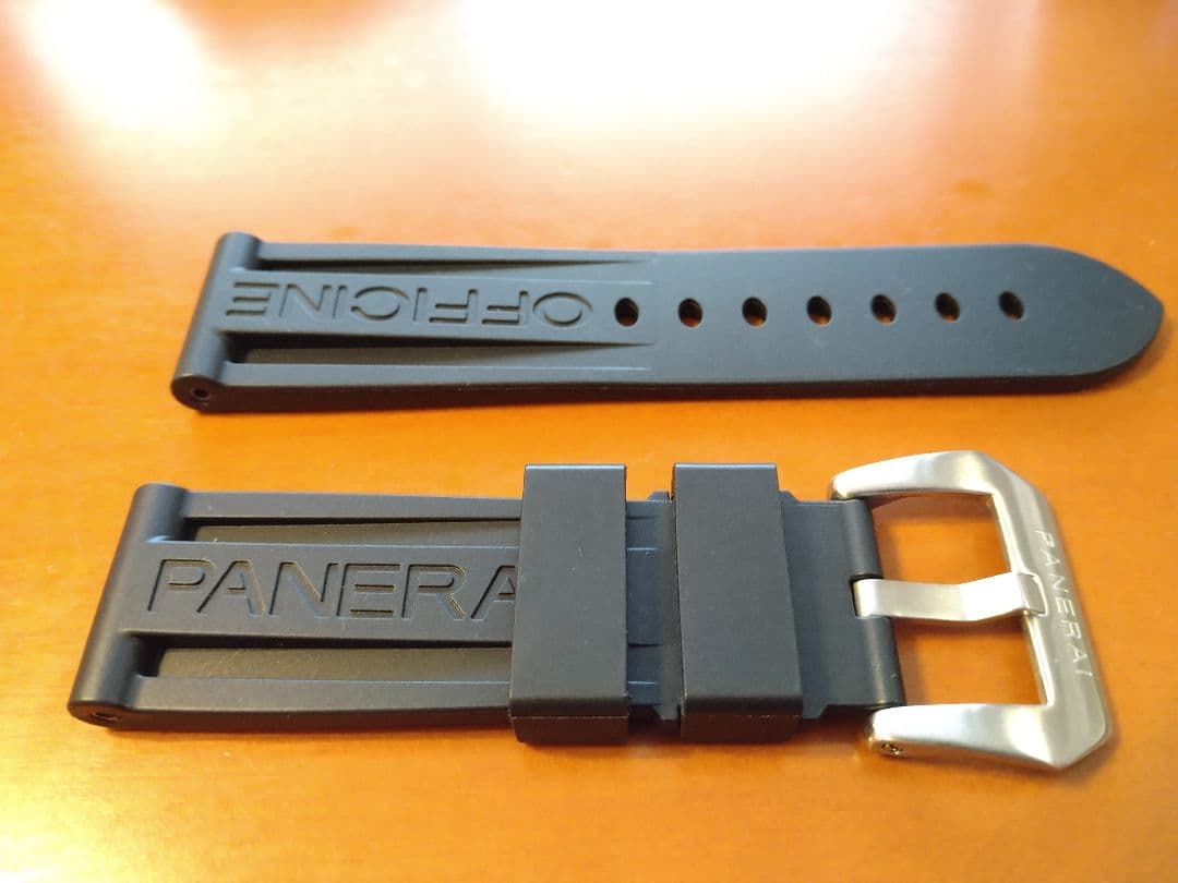 断*男様 OFFICINE PANERAI 44m用ラバーベルト／ブラック　尾錠