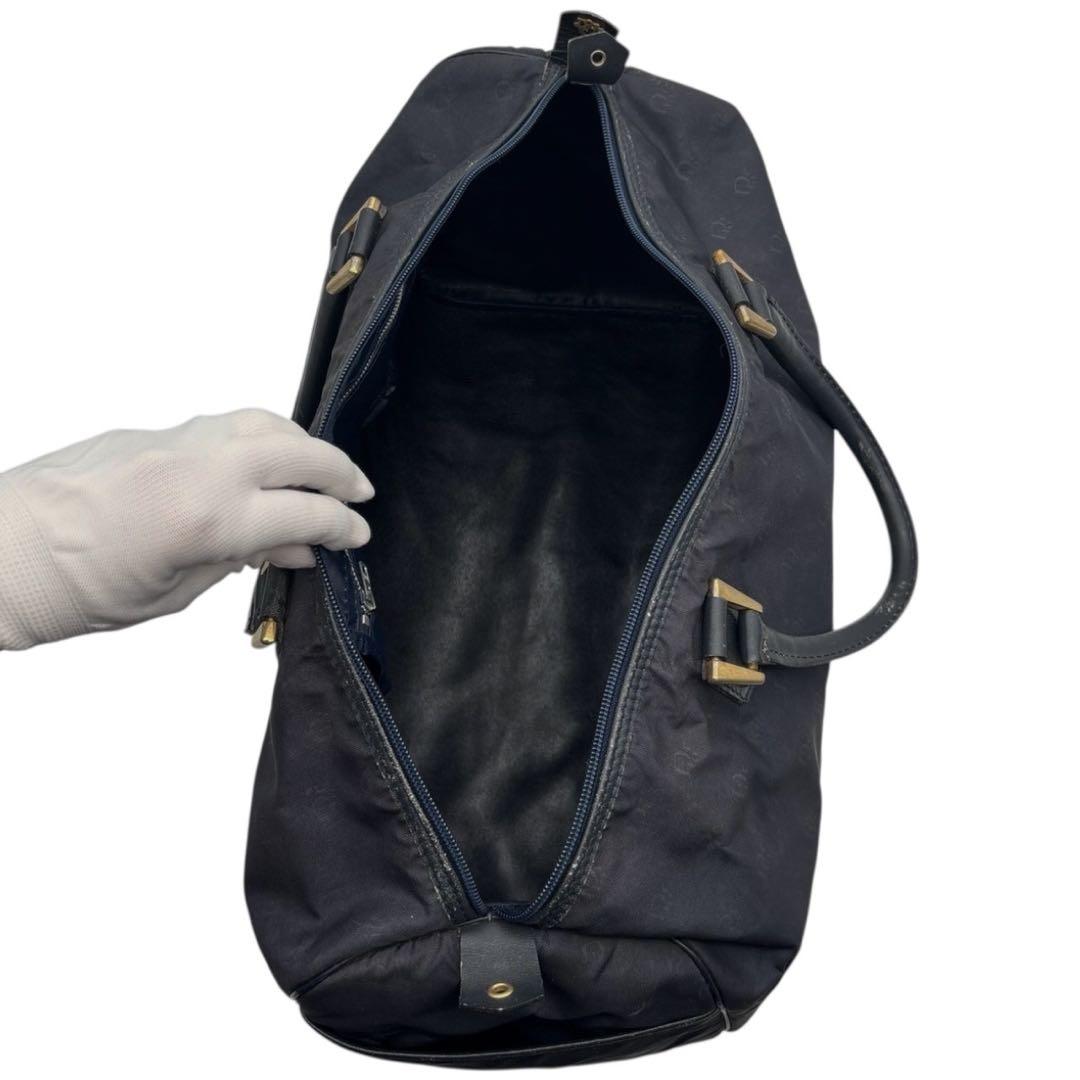 良品◎クリスチャンディオール トロッター ボストンバッグ 大容量 ダークネイビー