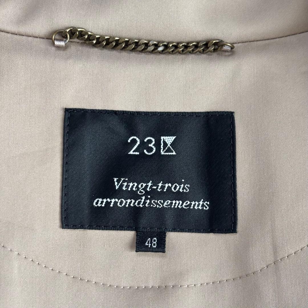 美品☆23区L 大きいサイズ 48 ライナー付き トレンチコート ベージュ