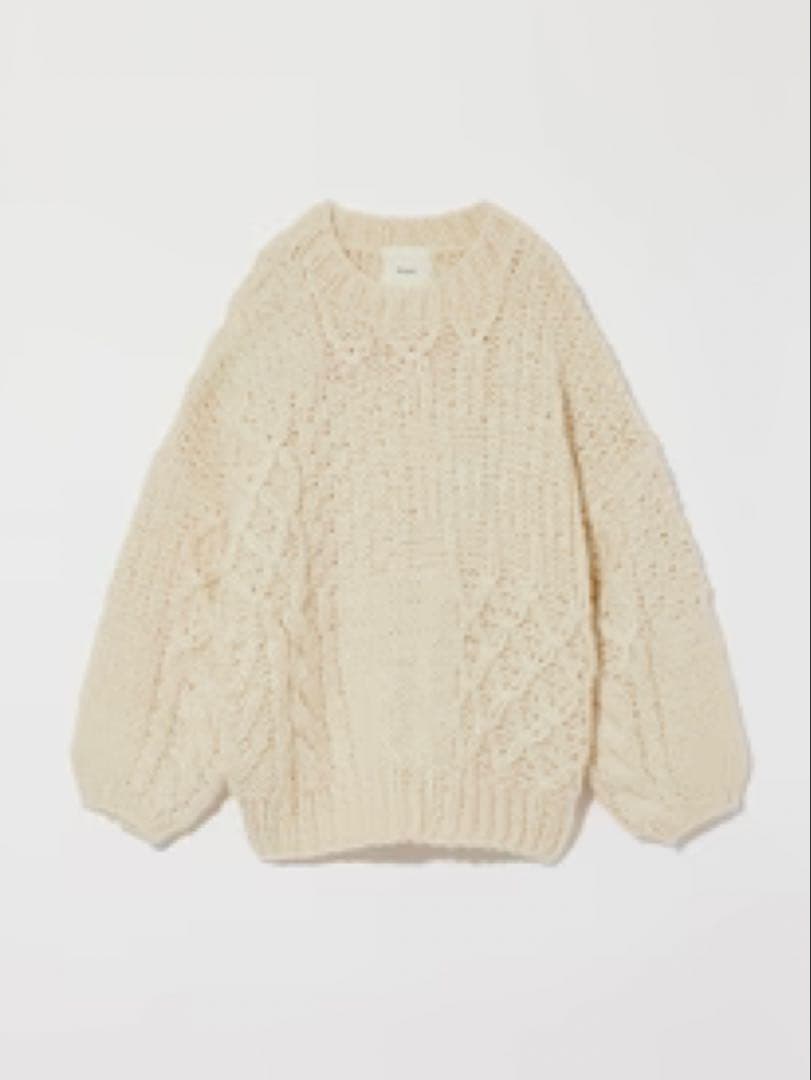 【Eaphi 】HAND DESIGN OVER KNIT (ivory)