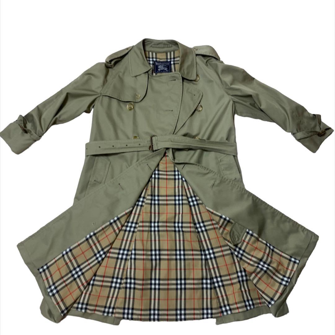 バーバリー　コート カーキ　Lサイズ　80年代　70年代　90年代