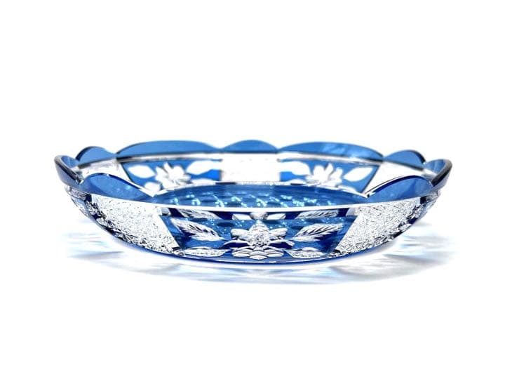 南端久司　江戸切子　盛皿