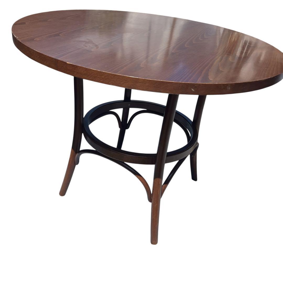 チェコ製？ ラウンドテーブル カフェテーブル 木製 アンティーク