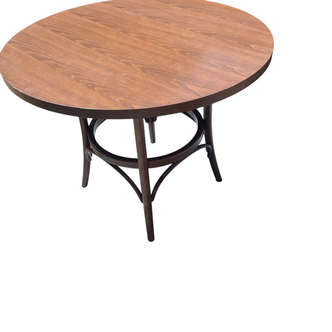 チェコ製？ ラウンドテーブル カフェテーブル 木製 アンティーク