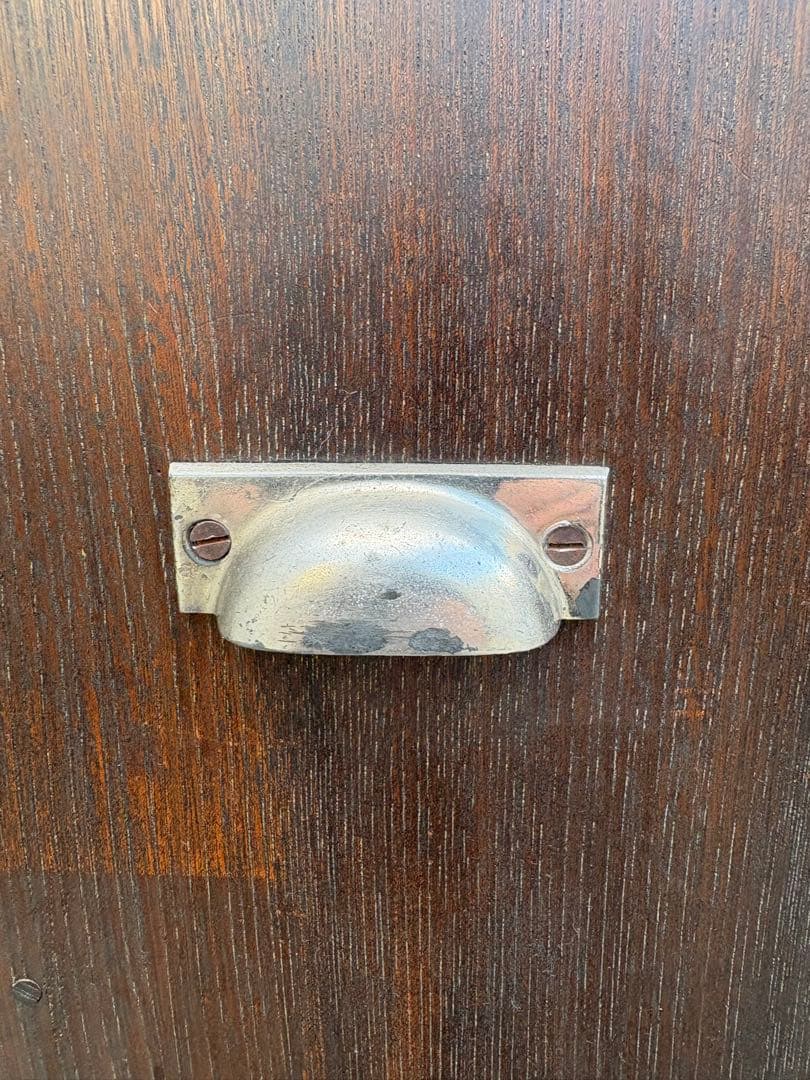 昭和レトロ 食器棚 飾り棚 本棚 キャビネット すりガラス アンティーク