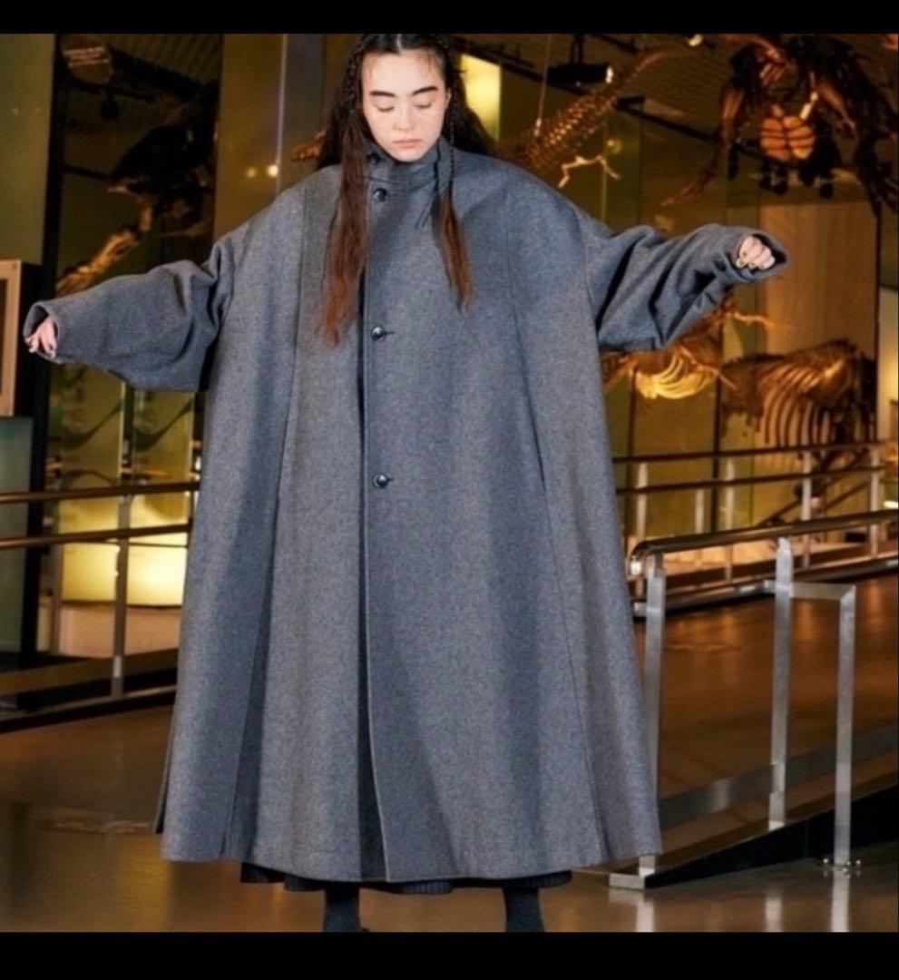 Enfold エンフォルドグレーオーバーサイズロングコート　36