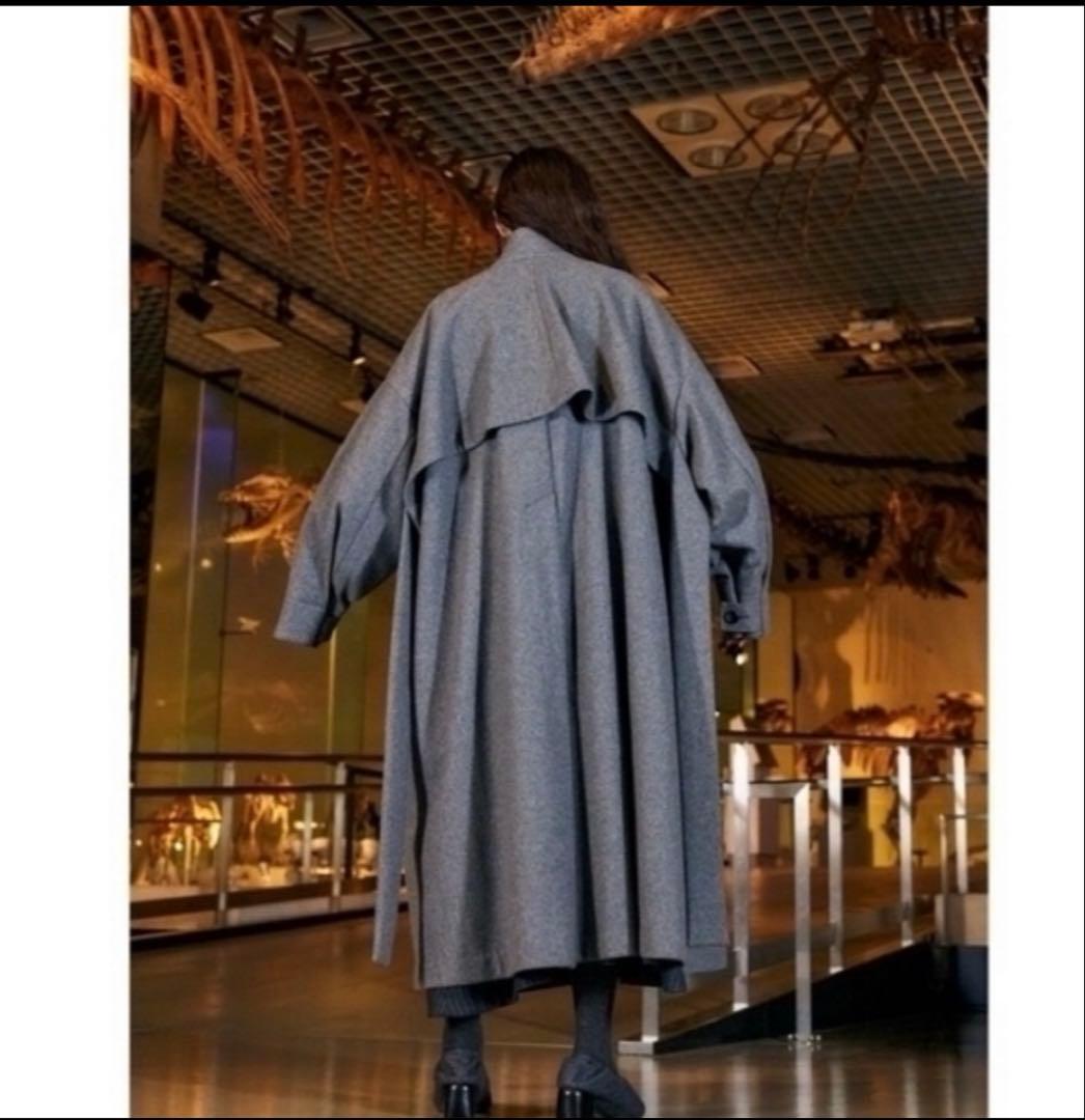 Enfold エンフォルドグレーオーバーサイズロングコート　36