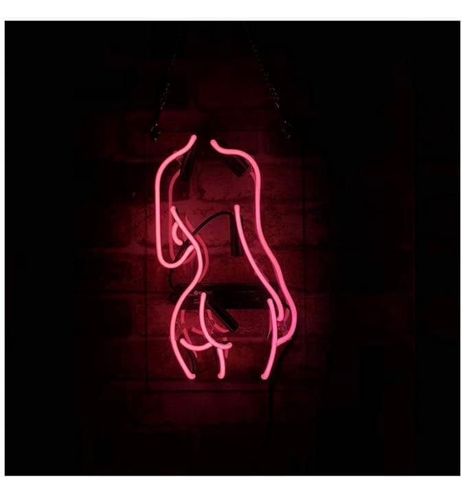 オーダーメイド　ネオン管 Lady Back 広告用看板 13*7インチ ピンク