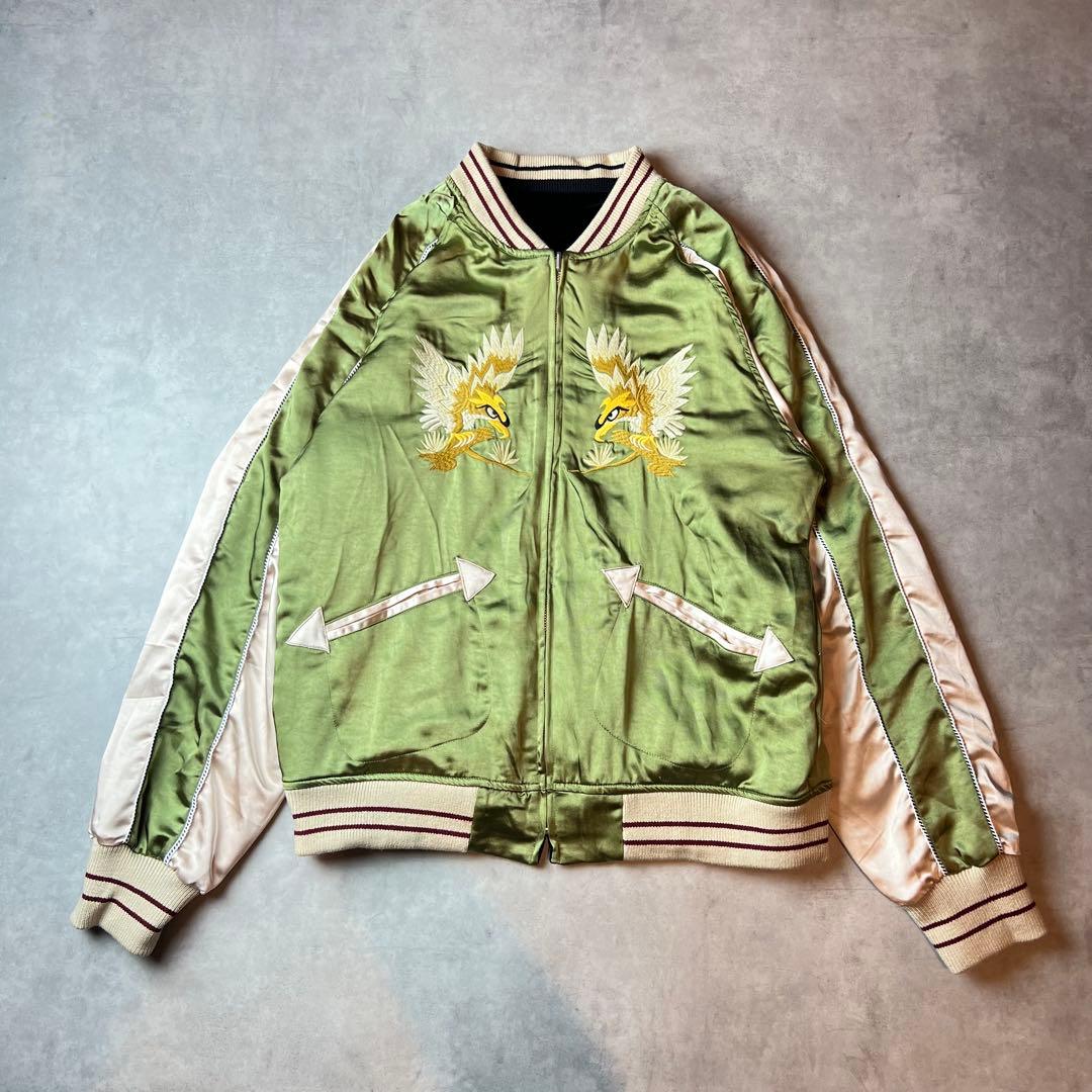 ✅新品　スカジャン　スーベニアジャケット　別珍　ベロア　リバーシブル　B　L