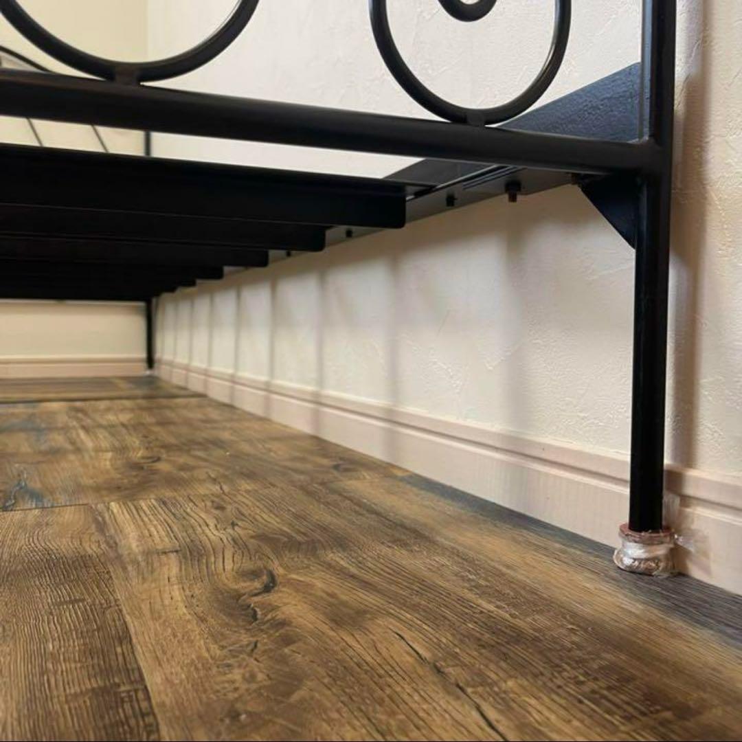 アンティークヴィンテージアイアンベッドフレームブラックブルックリン