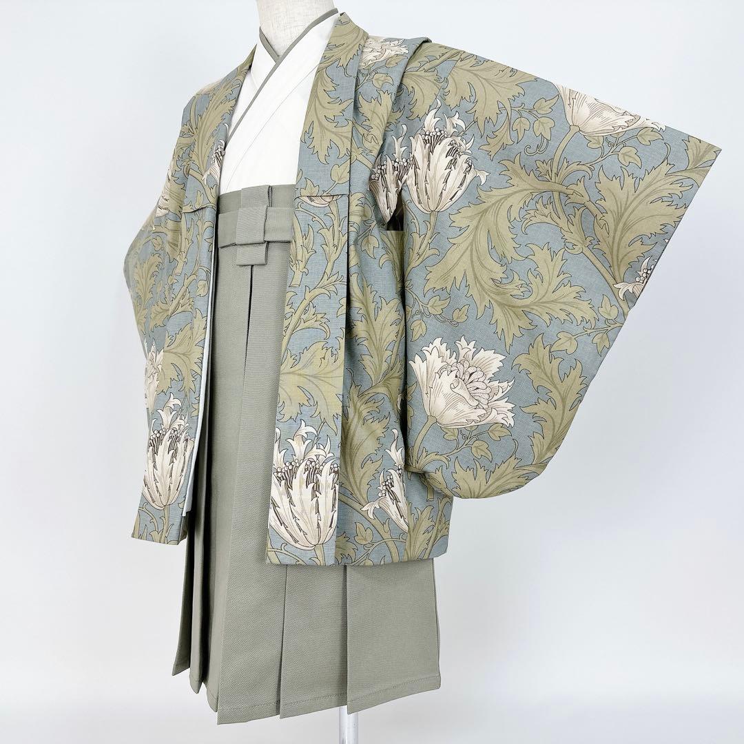 ［アネモネC］3歳 七五三 ꕤ 羽織袴5点セット ウィリアムモリス