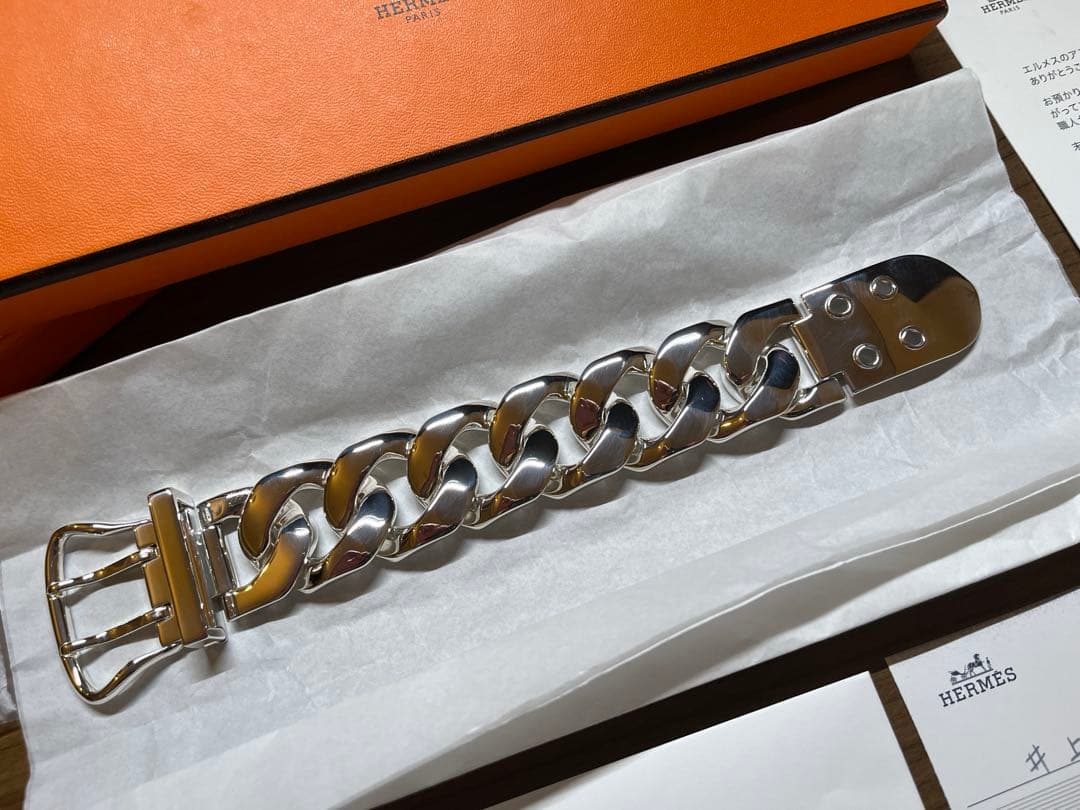 ジェマワード着用　HERMES ブックルセリエ　TGM 6コマ　エルメスにて磨済