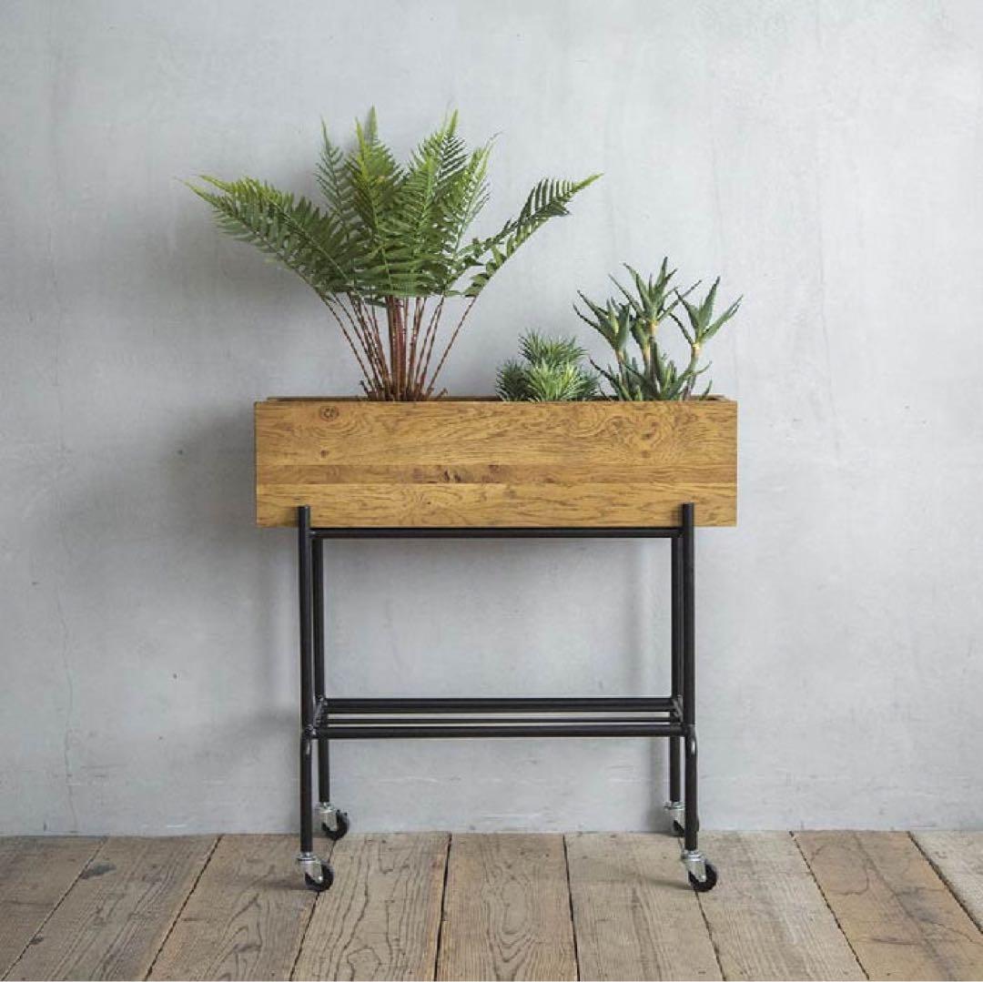 ノットアンティークス グリット プランター オーク無垢材 オイル仕上げ スチール