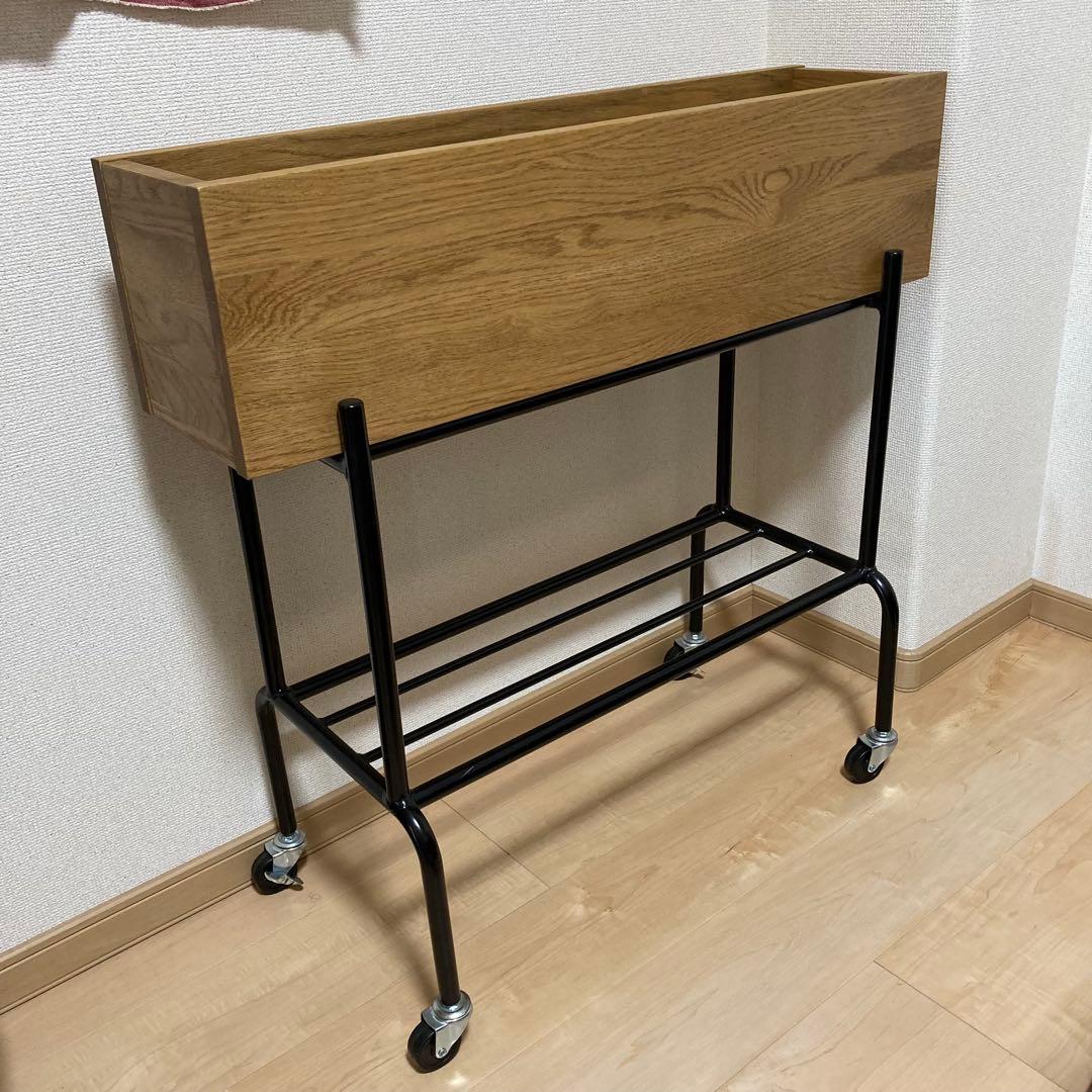 ノットアンティークス グリット プランター オーク無垢材 オイル仕上げ スチール