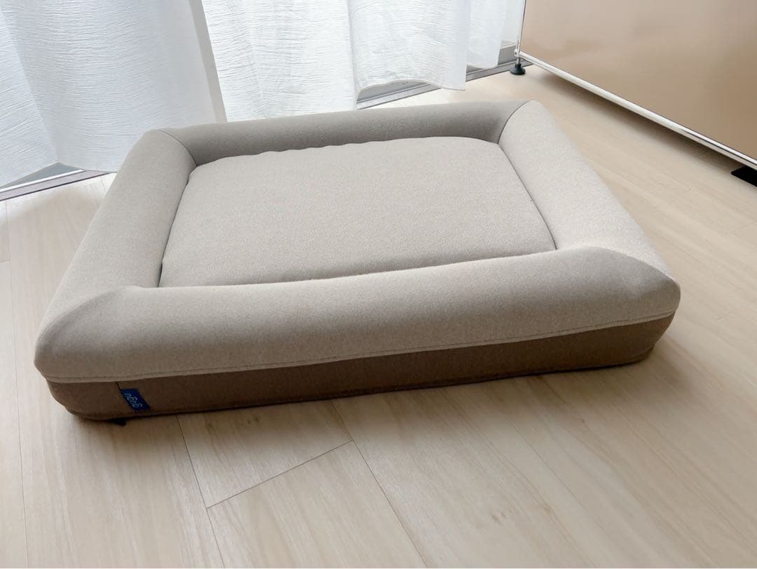 犬用ベッド クッション付き ベージュ 大きめ