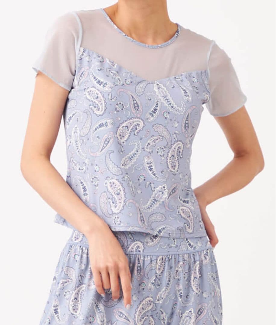 チャコット　ペイズリープリント　ヨガウェア　セットアップ　Mサイズ