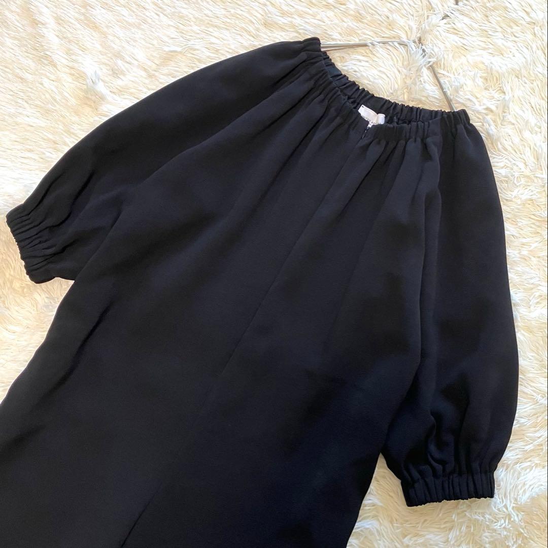 UNITED ARROWS COMFY ギャザー オールインワン 黒 ブラック