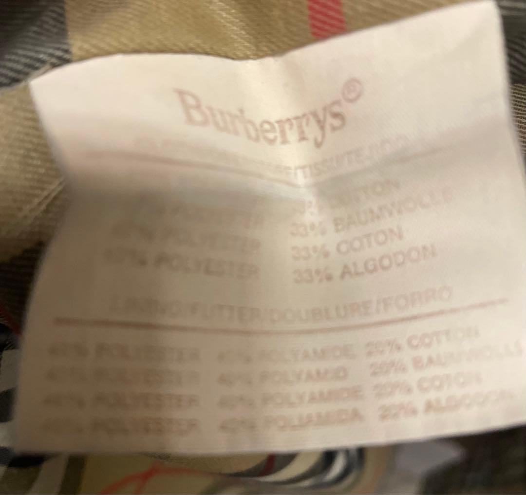 Burberrys ステンカラーコートノバチェック スペイン製ウエストベルト完備