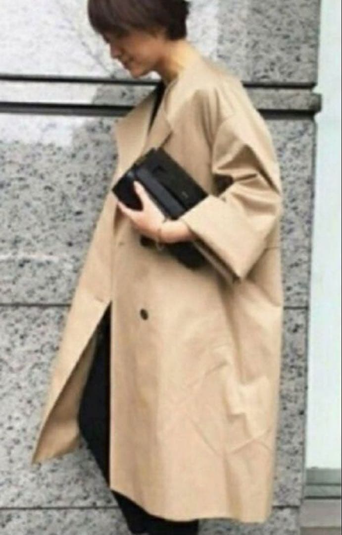 Deuxieme Classe ドゥーズィエムクラスギャバノーカラーコート