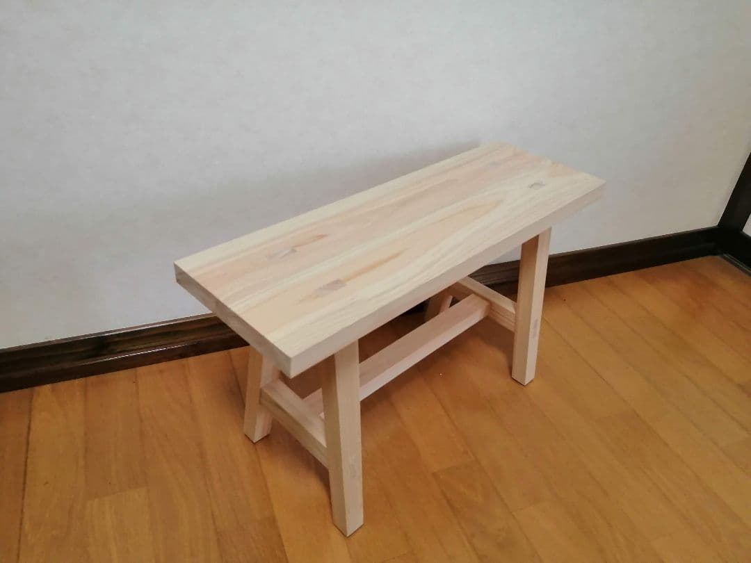 木製フラワースタンド　花台　幅60cm×高さ35cm　スツール　ベンチ　水槽台