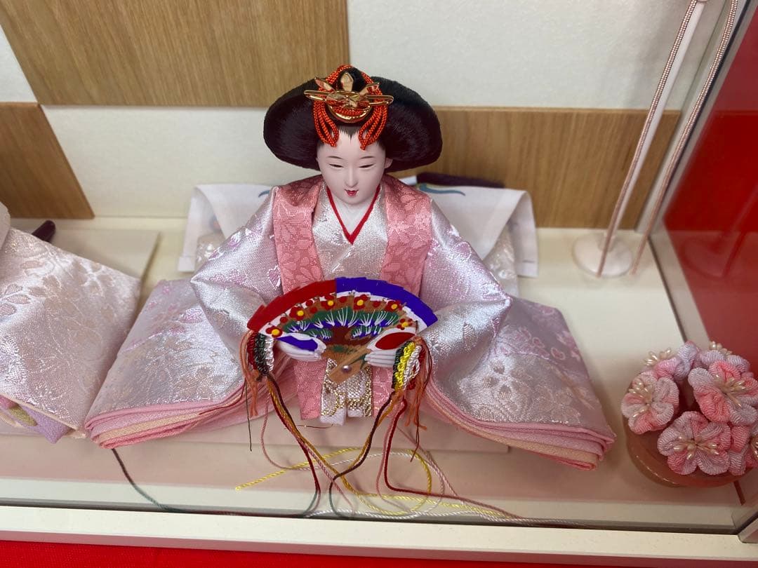 東京久月　雛人形　アクリルケース入り親王飾り・壁掛けOK・コンパクトサイズ