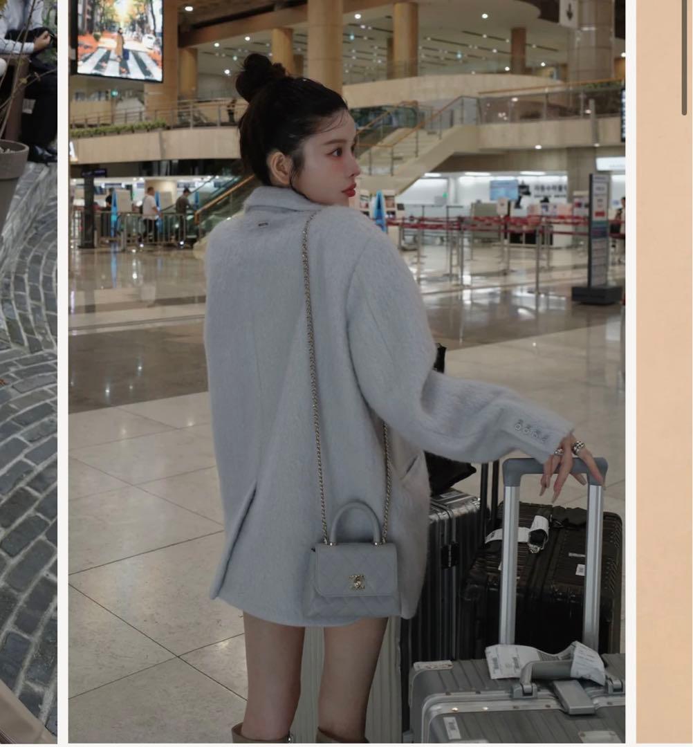 新品タグ付き ダーリッチ シャギーオーバージャケットコート アイボリー