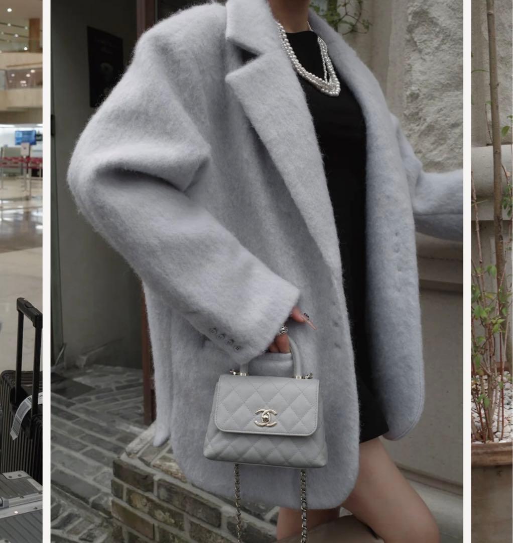 新品タグ付き ダーリッチ シャギーオーバージャケットコート アイボリー