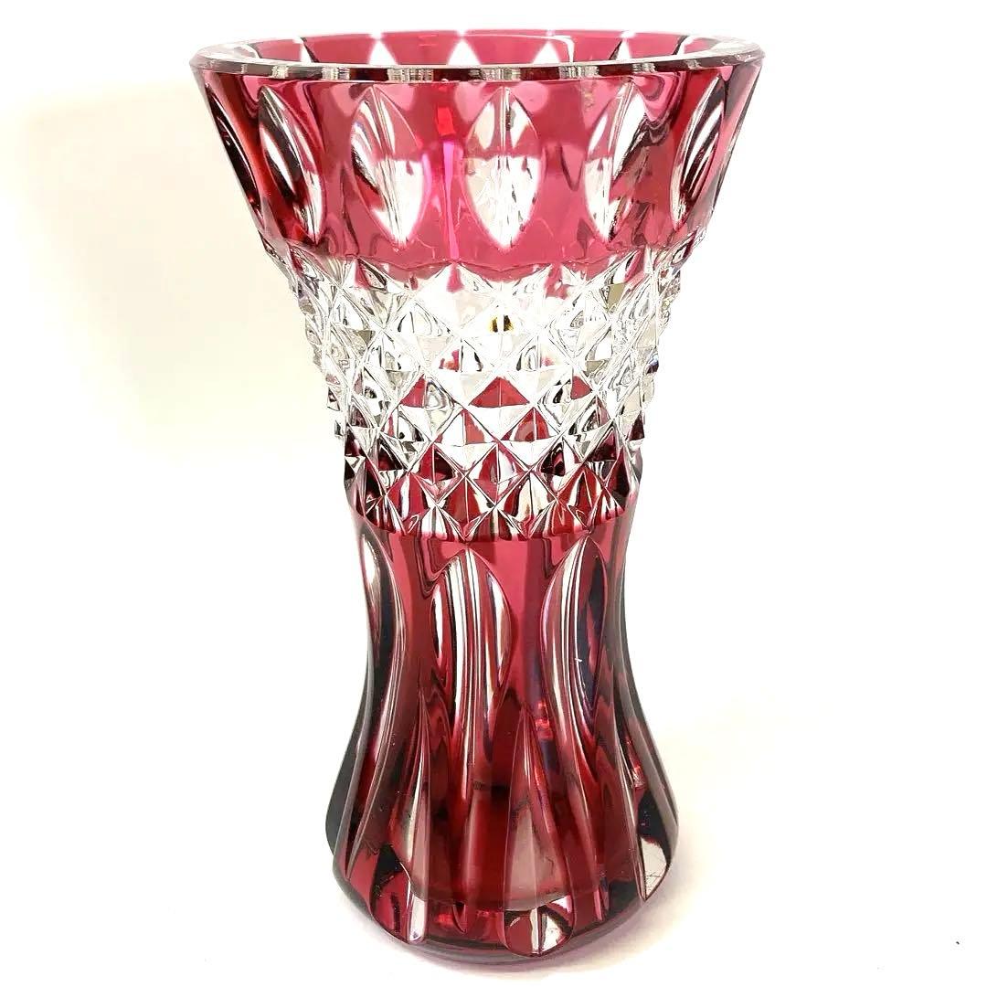 5147 美品 レア Val Saint Lambert 花瓶 クリスタル