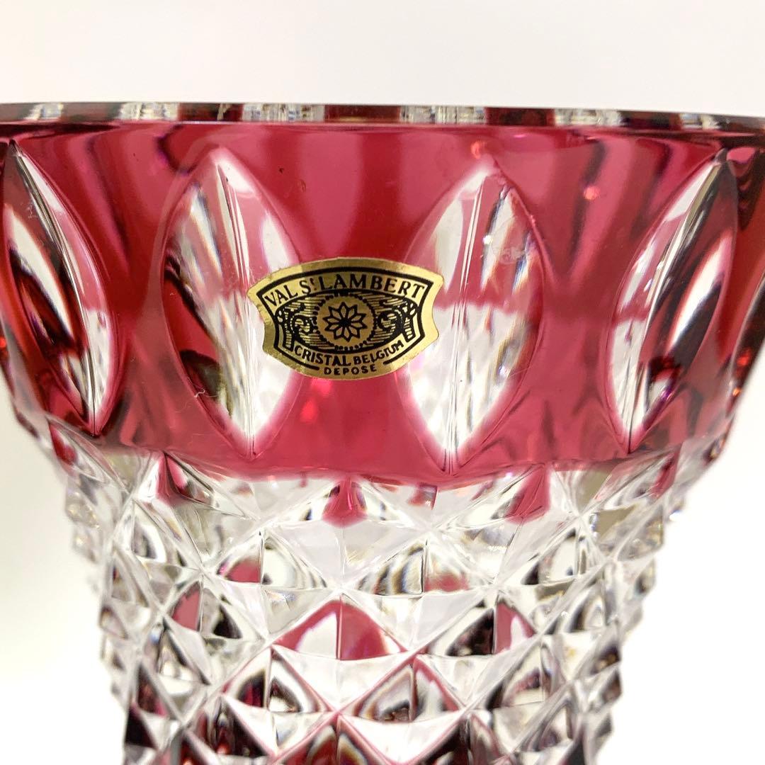 5147 美品 レア Val Saint Lambert 花瓶 クリスタル