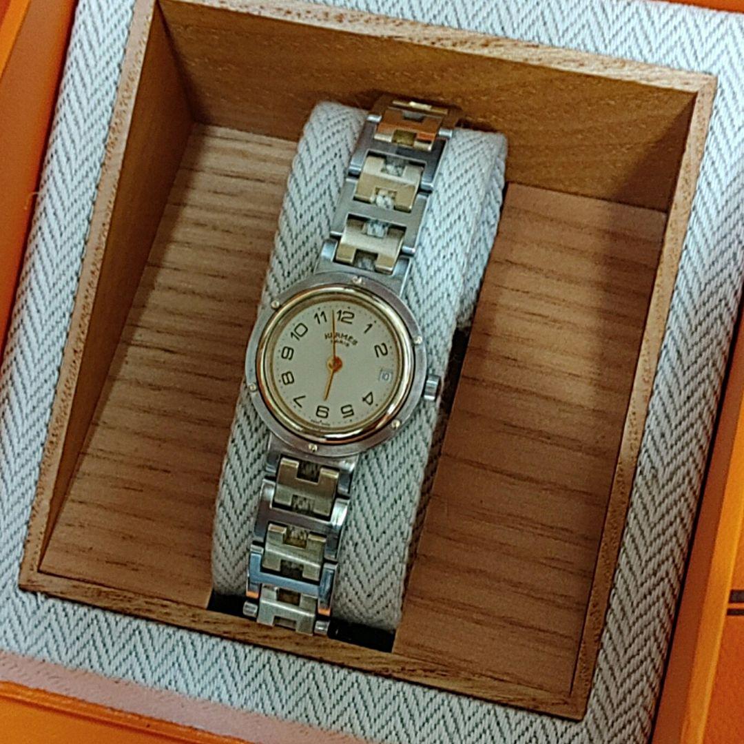 エルメス時計/極極極美品クリッパー/新品電池新品仕上げ正常稼働品/レディース
