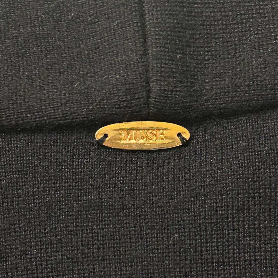 【ほぼ未使用❣️】ミューズドゥーズィエムクラス スムースニットガウンコート 黒