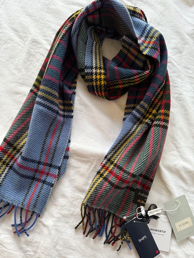 ジョシュアエリス　カシミヤ　マフラー　新品未使用　国内正規品　ツイード