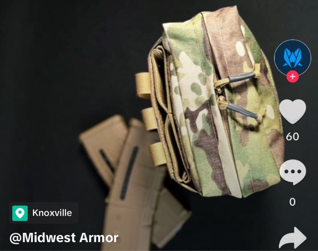 個人装備 Midwest Armor GP 7x6x3 Double Mag Pouch