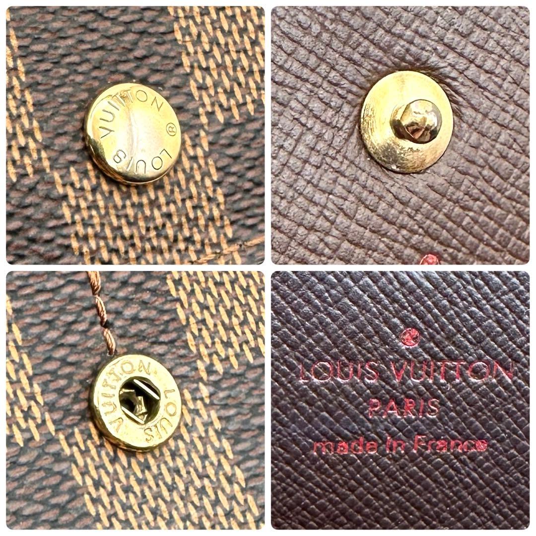 【極美品/新型】ルイヴィトン ダミエ エベヌ インターナショナル 三つ折り財布