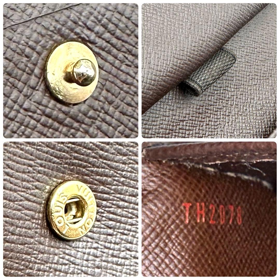 【極美品/新型】ルイヴィトン ダミエ エベヌ インターナショナル 三つ折り財布